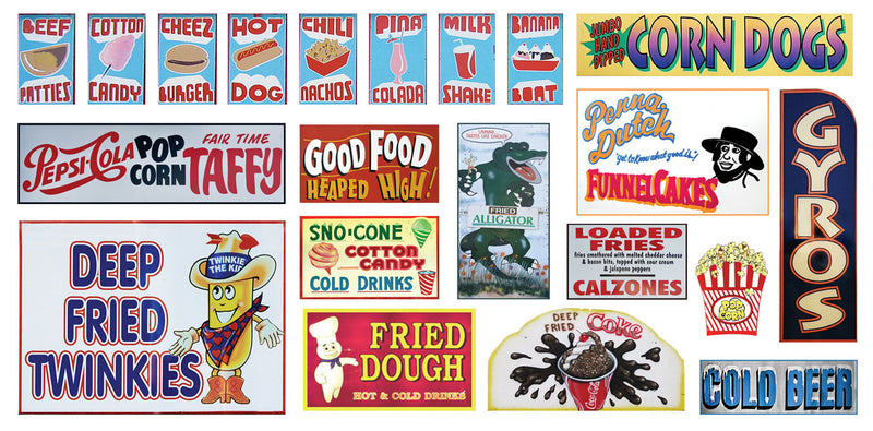 Carnival Sign Decals -- Set #3