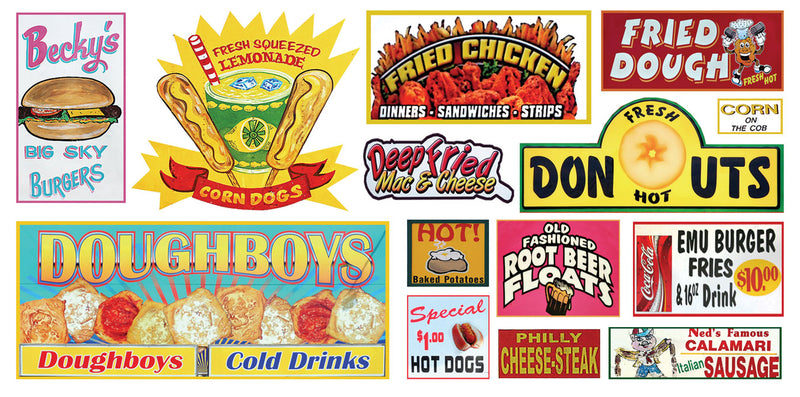 Carnival Sign Decals -- Set #6