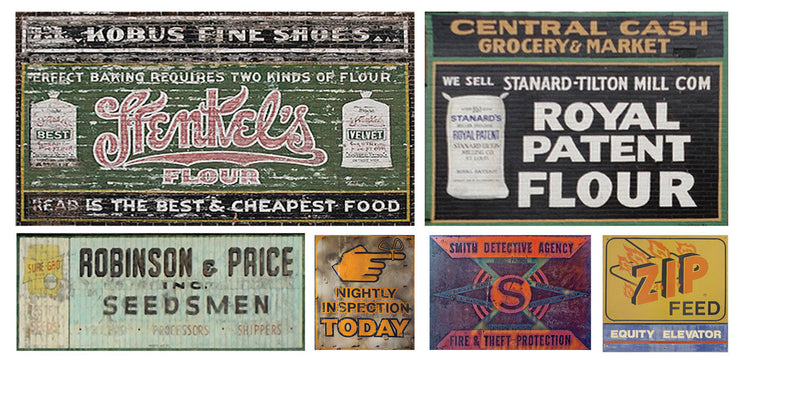 Feed & Seed Sign Decals -- Set #6