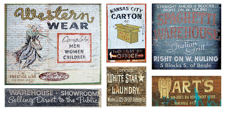 Ghost Sign Decals -- Set #4