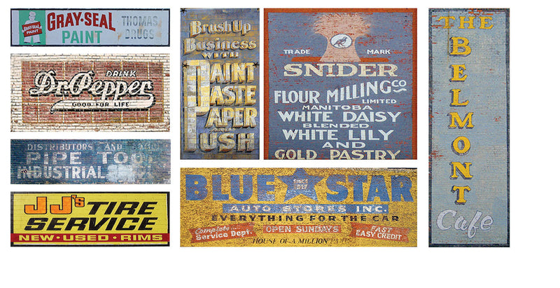 Ghost Sign Decals -- Set #8