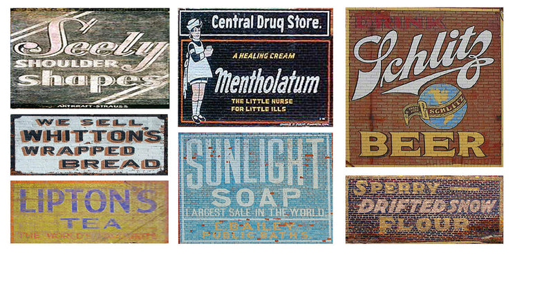 Ghost Sign Decals -- Set #16