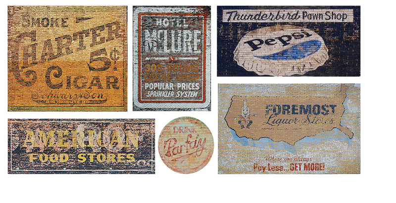 Ghost Sign Decals -- Set #18