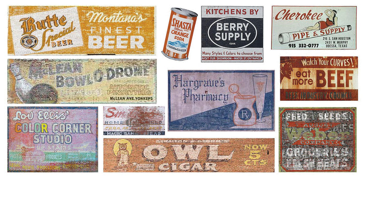 Ghost Sign Decals -- Set #29