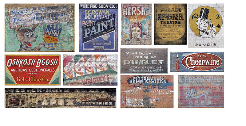 Ghost Sign Decals -- Set #30