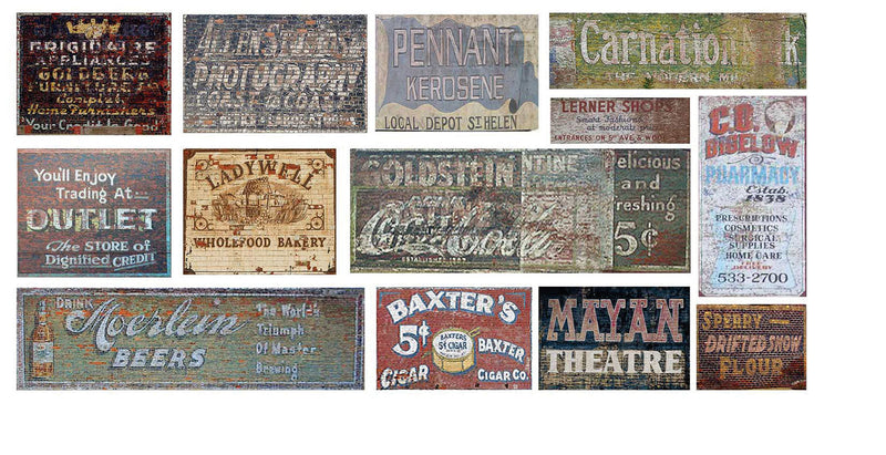 Ghost Sign Decals -- Set #31