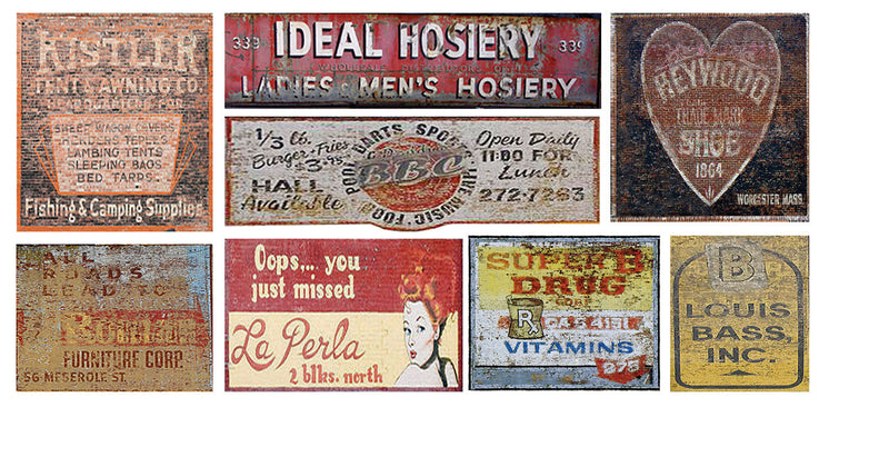 Ghost Sign Decals -- Set #35