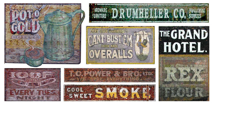 Ghost Sign Decals -- Set #37
