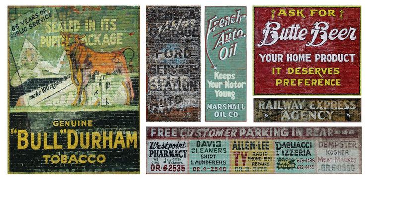 Ghost Sign Decals -- Set #44
