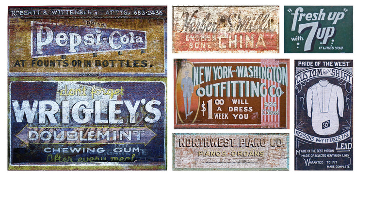 Ghost Sign Decals -- Set #45
