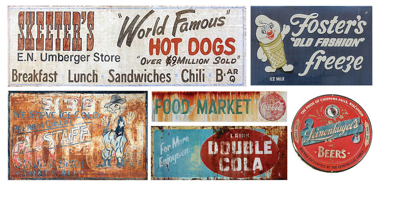 Food Sign Decals -- Set #3