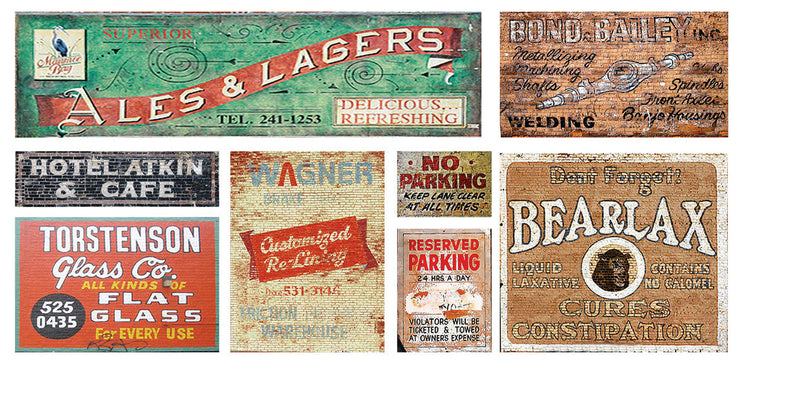 Ghost Sign Decals -- Set #6