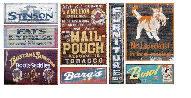 Ghost Sign Decals -- Set #9