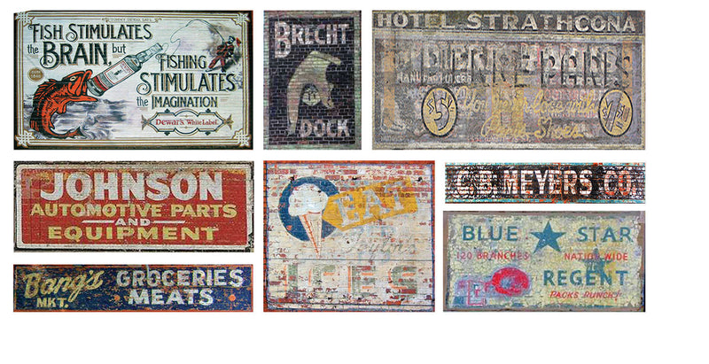 Ghost Sign Decals -- Set #15