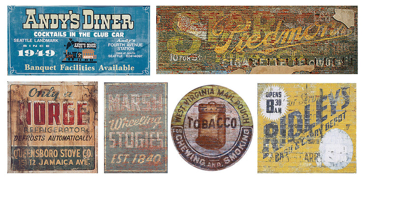 Ghost Sign Decals -- Set #25