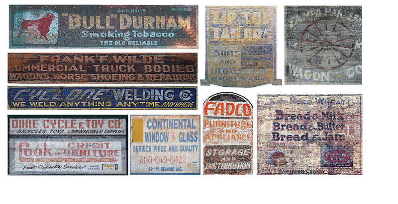 Ghost Sign Decals -- Set #36