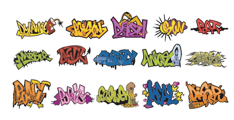 Graffiti Decals -- Set #1