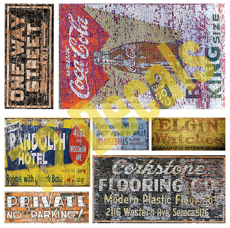 Ghost Sign Decals -- Set #1