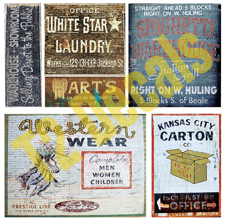 Ghost Sign Decals -- Set #4