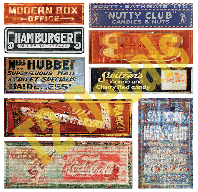 Ghost Sign Decals -- Set #7