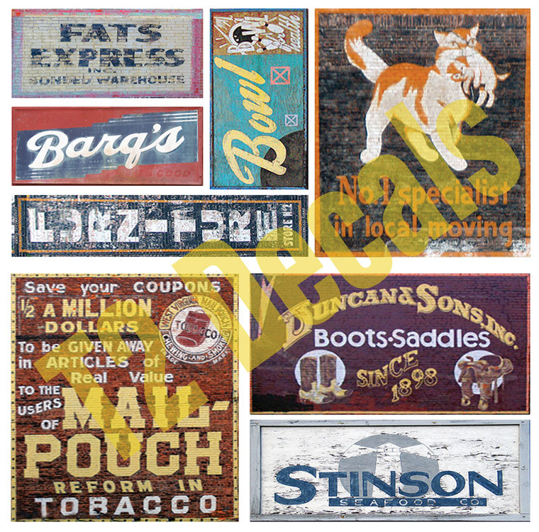 Ghost Sign Decals -- Set #9