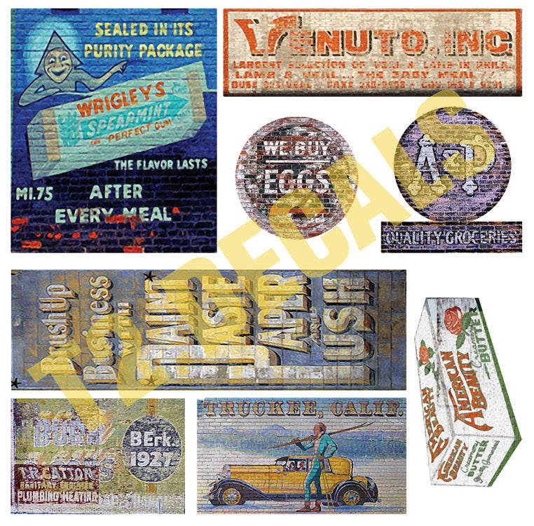 Ghost Sign Decals -- Set #11