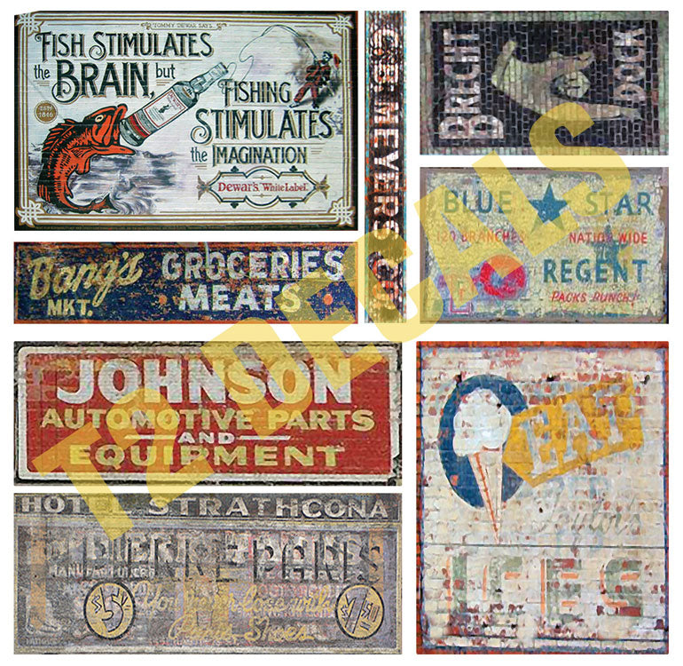 Ghost Sign Decals -- Set #15