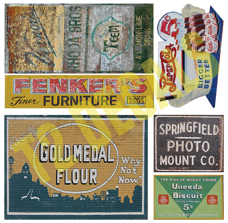 Ghost Sign Decals -- Set #24