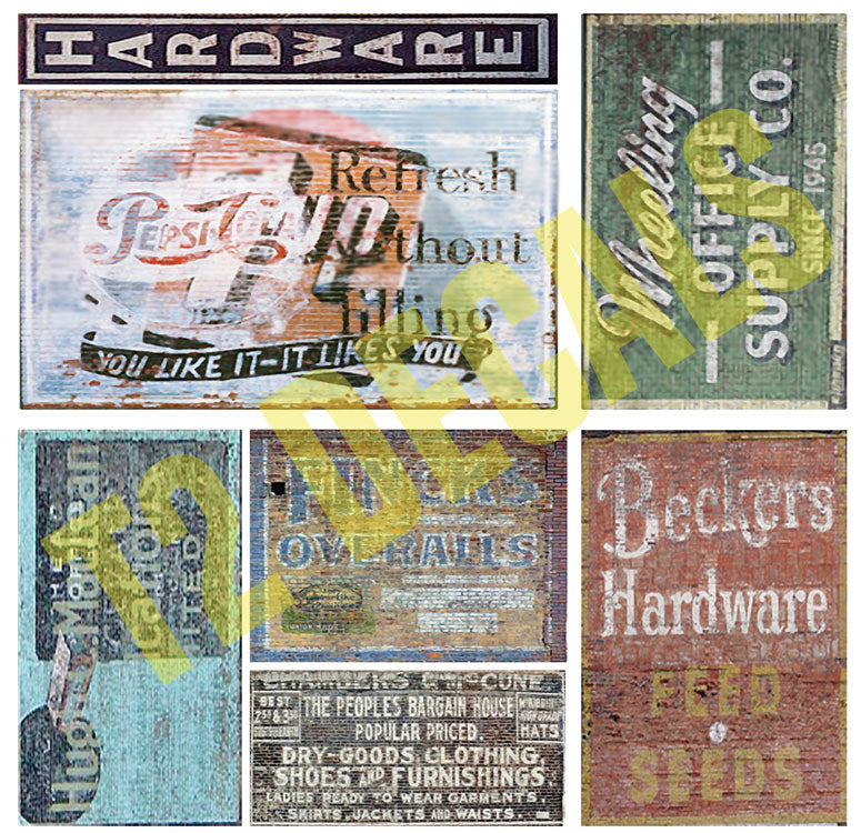 Ghost Sign Decals -- Set #26