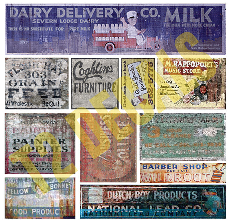 Ghost Sign Decals -- Set #33