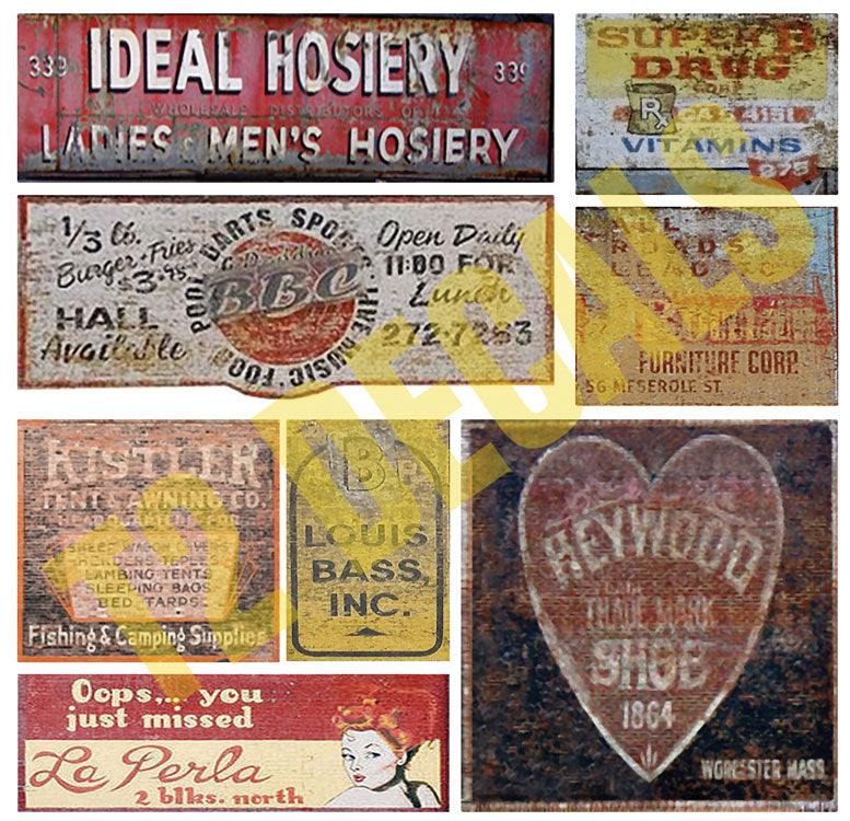 Ghost Sign Decals -- Set #35