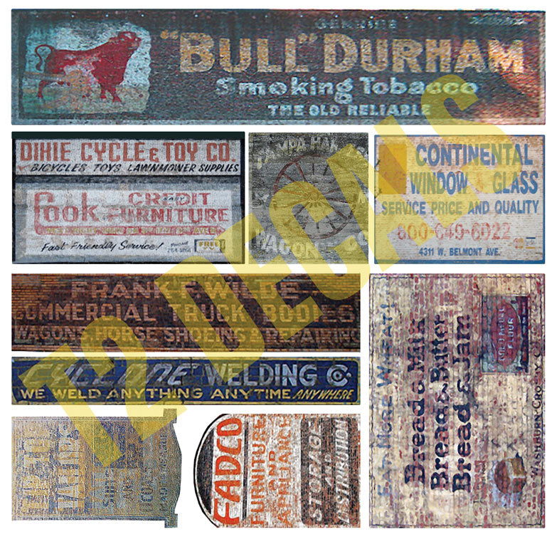 Ghost Sign Decals -- Set #36