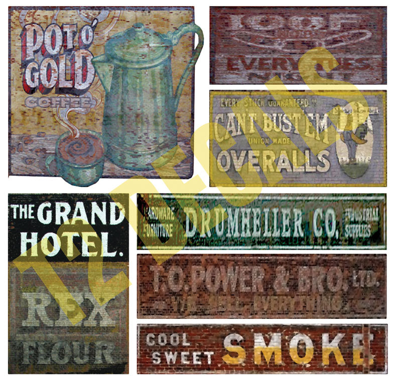 Ghost Sign Decals -- Set #37