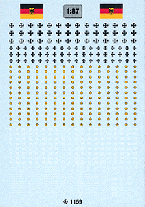 TL Decals - Military - Modern German Army (BW) -- Tactical Symbols (white) MLC (yellow & black) w/Modern "Iron Cross" Insign