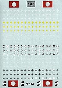 TL Decal - Former German Army WWII (1935-1942, 1943-1945) -- Balkenkreuze (Beam Cross) Variations - Vehicle Recognition Markings