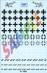 TL-Decals - Military - Former German Air Force WWII -- Aircraft Balkenkreuze & Small Swastika Recognition Markings