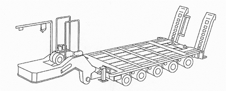 Military - US/NATO - Trailer (Resin & Metal Kit) -- M1000 5-Axle Heavy-Duty Flatbed