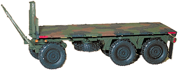 Military - Modern US Army - Heavy Trailer -- M1076 3-Axle Wagon-Type Flatbed (Use w/M1074 Tractor #729-81010)