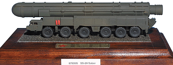 Military - Soviet Union/Warsaw Pact - Mobile Wheeled Missile Launcher -- SS-20/"Saber"/ Pioner RSD-10 Intermediate Range Ballistic Missile