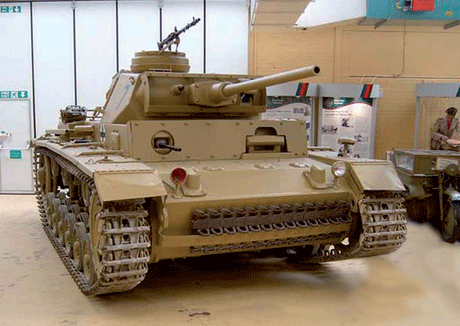 Former German Army WWII - Medium Tanks; PzKpfw III/SdKfz 141/1 -- Model L with 50mm Tank Gun