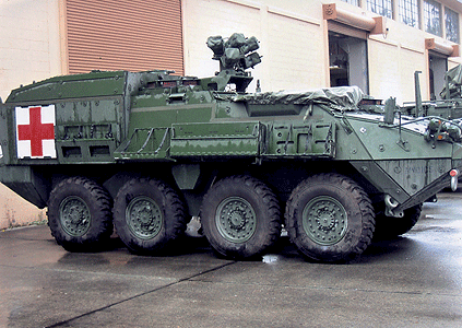Modern US Army "Stryker" ICV Armored Fighting Vehicles -- M1133 Medical Evacuation Vehicle