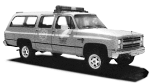 Military - US Air Force (Modern) - Light Trucks -- Chevrolet Suburban Fire Department Command Unit (Lime Yellow)