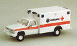 Military - US Air Force (Modern) - Light Trucks -- Ambulance with Chevrolet Pick-Up Cab (white, red; Blue Lettering)