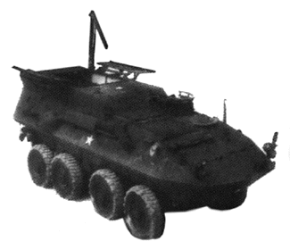 Military - United States Marine Corps (Modern) - Light Armored Vehicles (LAV) -- LAV-LOG Logistics Reconnaissance Transport (green)