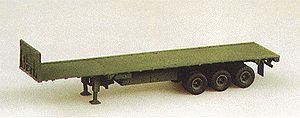 Military - US/NATO (Modern) - Trailers -- M872 3-Axle 34-Ton Flatbed without Tractor (green)