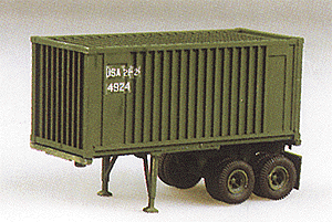 United States/NATO Equipment -- 2-Axle 20' Chassis with Box Container (green)