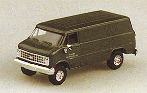 Military - United States Army (Modern) - Light Trucks -- Chevrolet Cargo Van (green, white "US ARMY FOR OFFICIAL USE ONLY" Message)