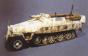 Military - Former German Army WWII - SdKfz 251 Series Half-Tracks -- 251/9 Armored Personnel Carrier "Stummel" with Self-Propelled Gun (Desert