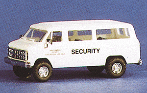 Military - United States Navy (Modern) - Light Trucks -- Chevrolet Personnel Van - Naval Consolidated Brig (white, "Security" Sloga