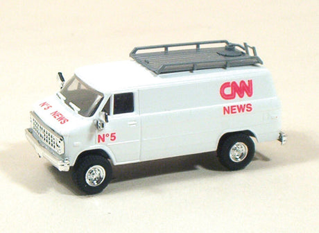 Chevrolet Delivery Vans -- TV/Radio Station Remote Broadcast Truck with Roof Satellite Dish
